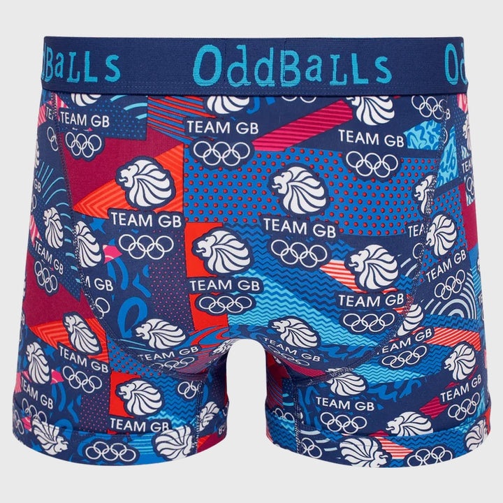 OddBalls Team GB Navy Blue Boxer Shorts - Rugbystuff.com