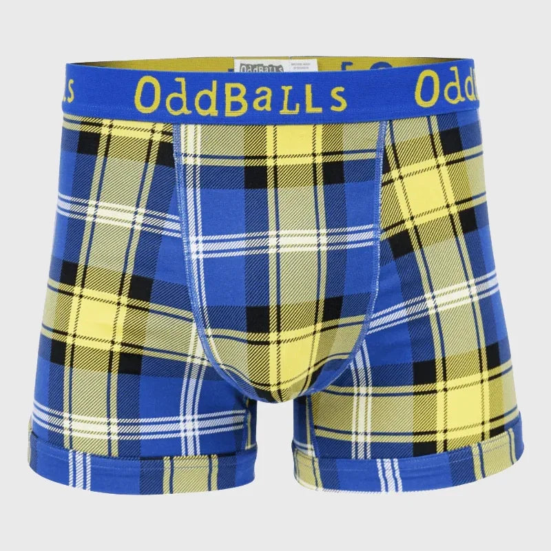 OddBalls My Name’5 Doddie Tartan Boxer Shorts - Rugbystuff.com