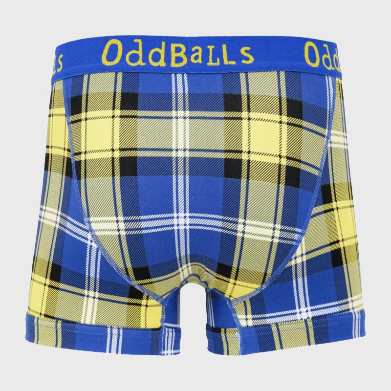 OddBalls My Name’5 Doddie Tartan Boxer Shorts - Rugbystuff.com
