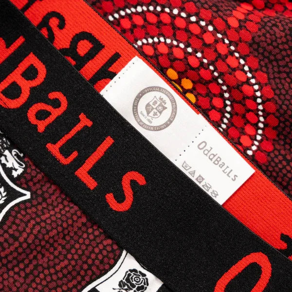 OddBalls British & Irish Lions Men's Indigenous Boxer Shorts Black - Rugbystuff.com