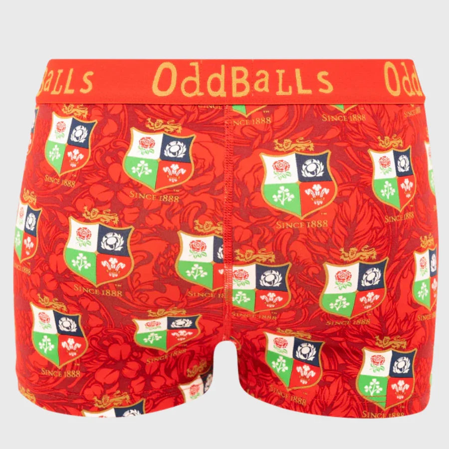 OddBalls British & Irish Lions Women's Boxer Shorts - Rugbystuff.com