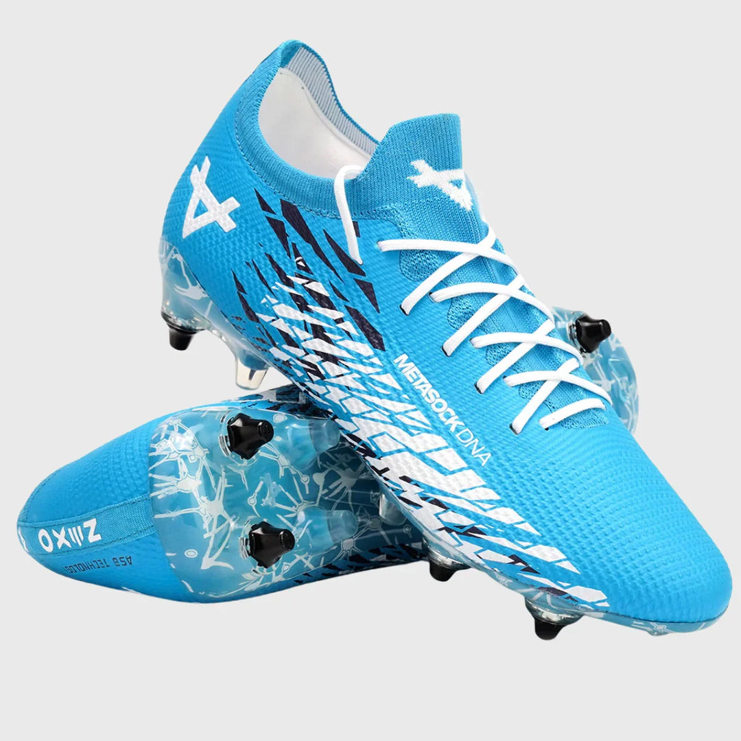 OXEN Metasock AG Rugby Boots Blue/White - Rugbystuff.com