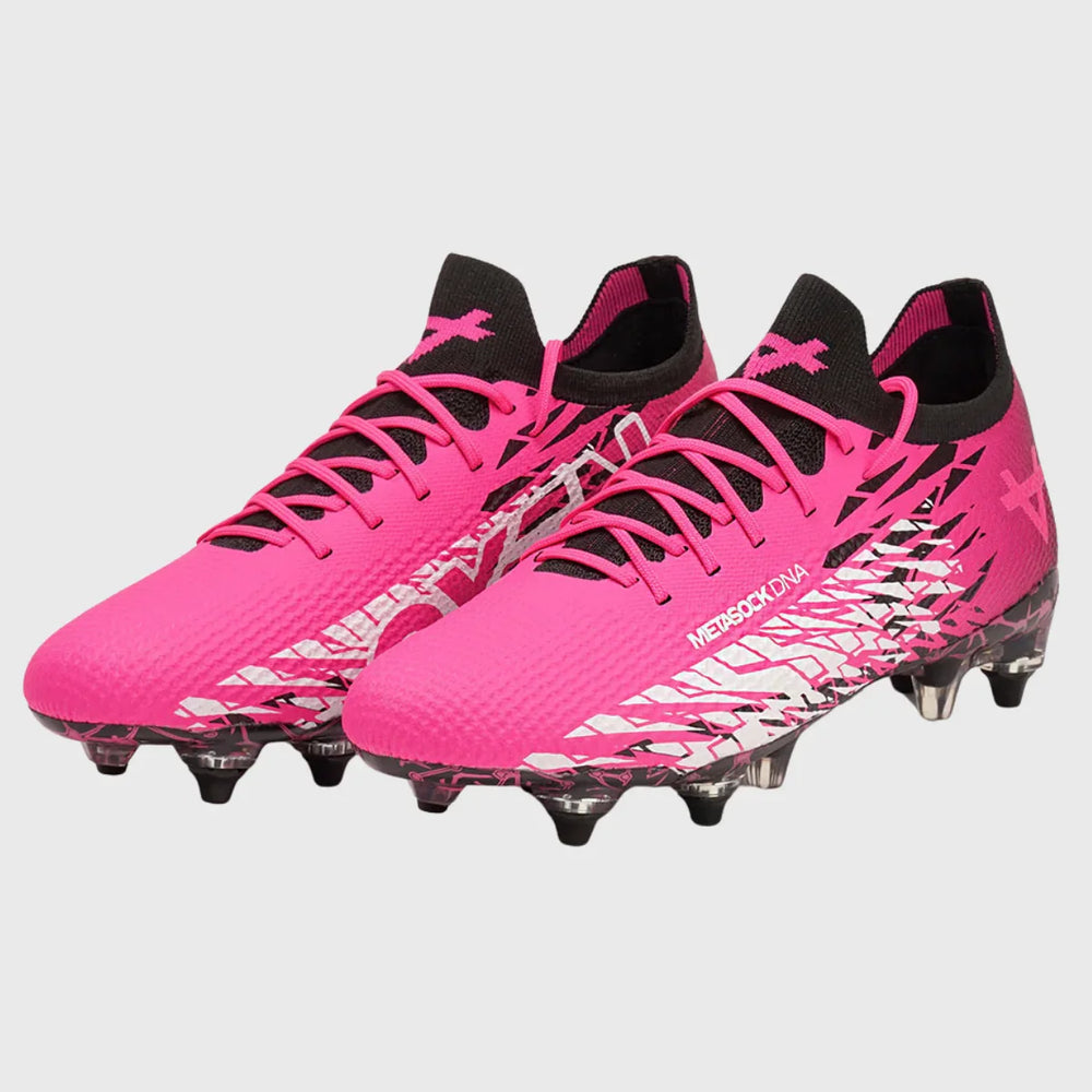 OXEN Metasock AG Rugby Boots Pink/Black - Rugbystuff.com