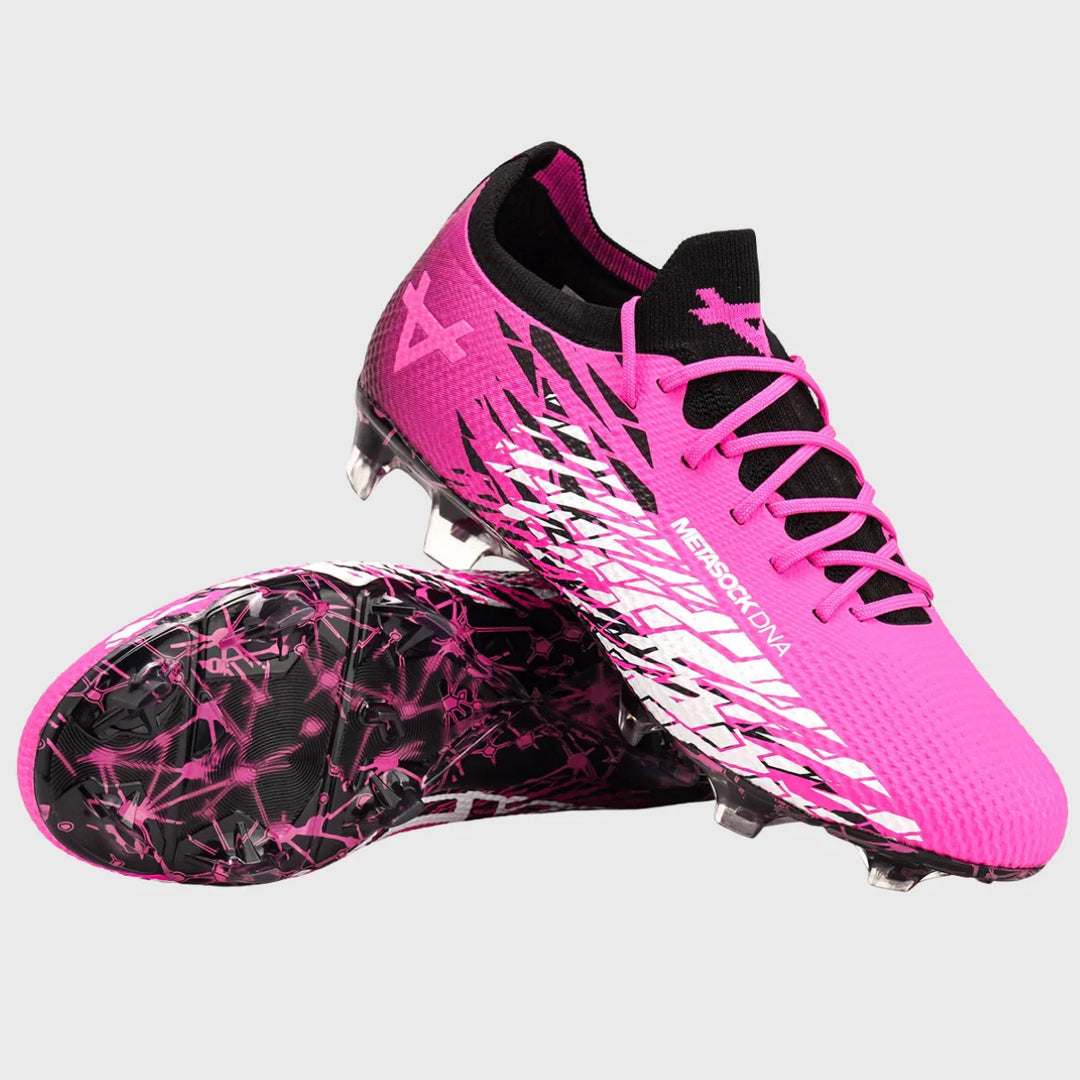 OXEN Metasock FG Rugby Boots Pink/Black - Rugbystuff.com