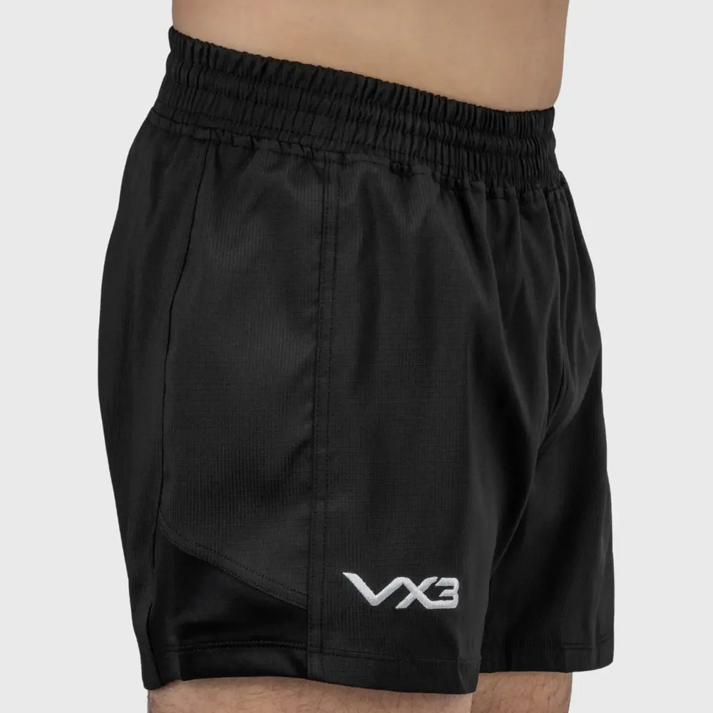VX3 Revo Rugby Shorts Black - Rugbystuff.com