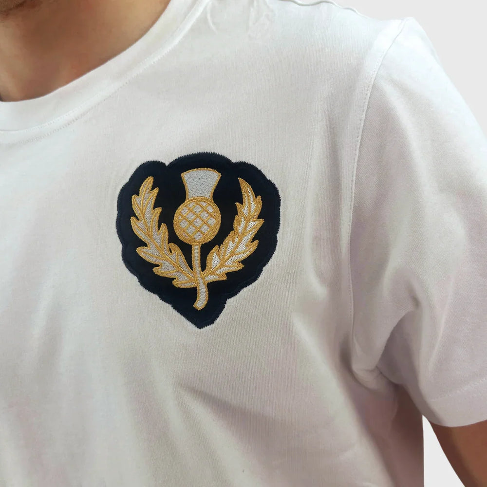 Samurai Scotland Vintage Collection Cotton Tee White - Rugbystuff.com