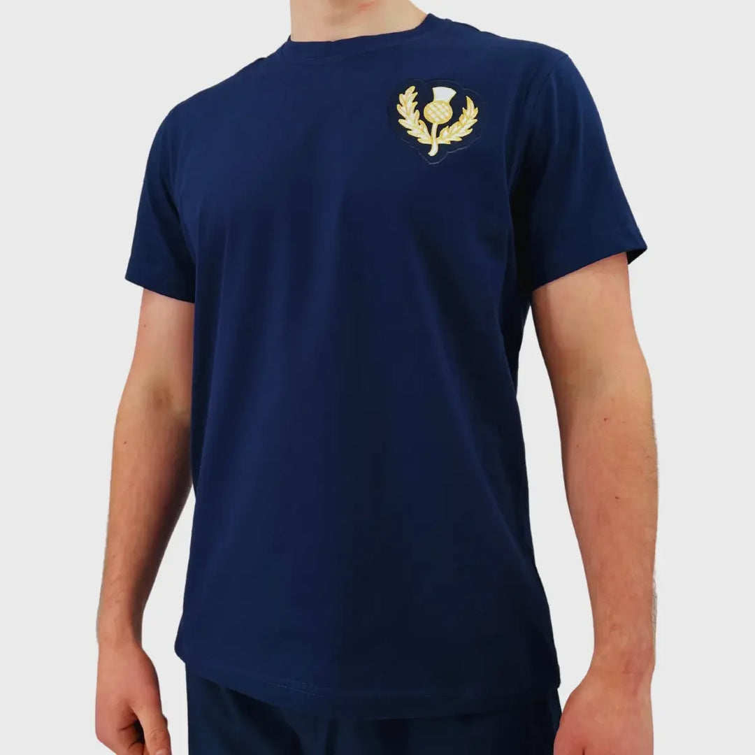Samurai Scotland Vintage Collection Cotton Tee Navy - Rugbystuff.com