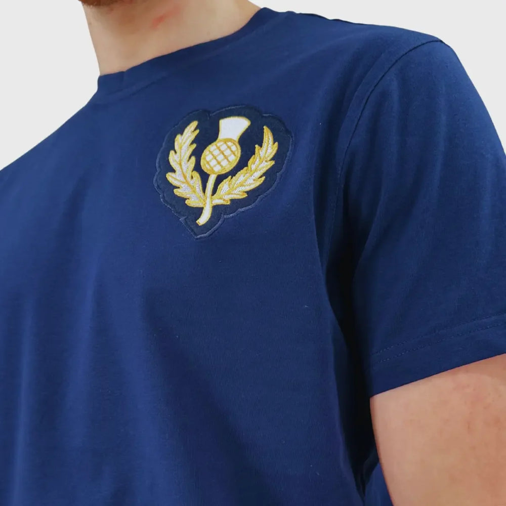 Samurai Scotland Vintage Collection Cotton Tee Navy - Rugbystuff.com