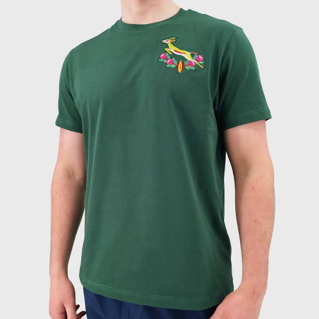 Samurai South Africa Vintage Collection Cotton Tee Dark Green - Rugbystuff.com