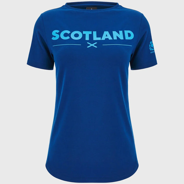 Macron Scotland Rugby Women's Leisure Cotton Tee Navy - Rugbystuff.com
