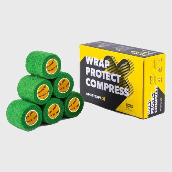 SportTape 5cm x 4.5m Sock Wrap Green - Rugbystuff.com