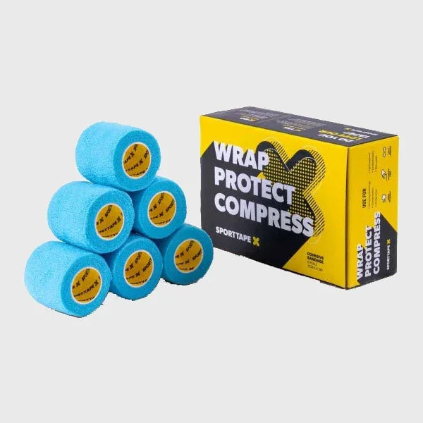 SportTape 5cm x 4.5m Sock Wrap Sky Blue - Rugbystuff.com