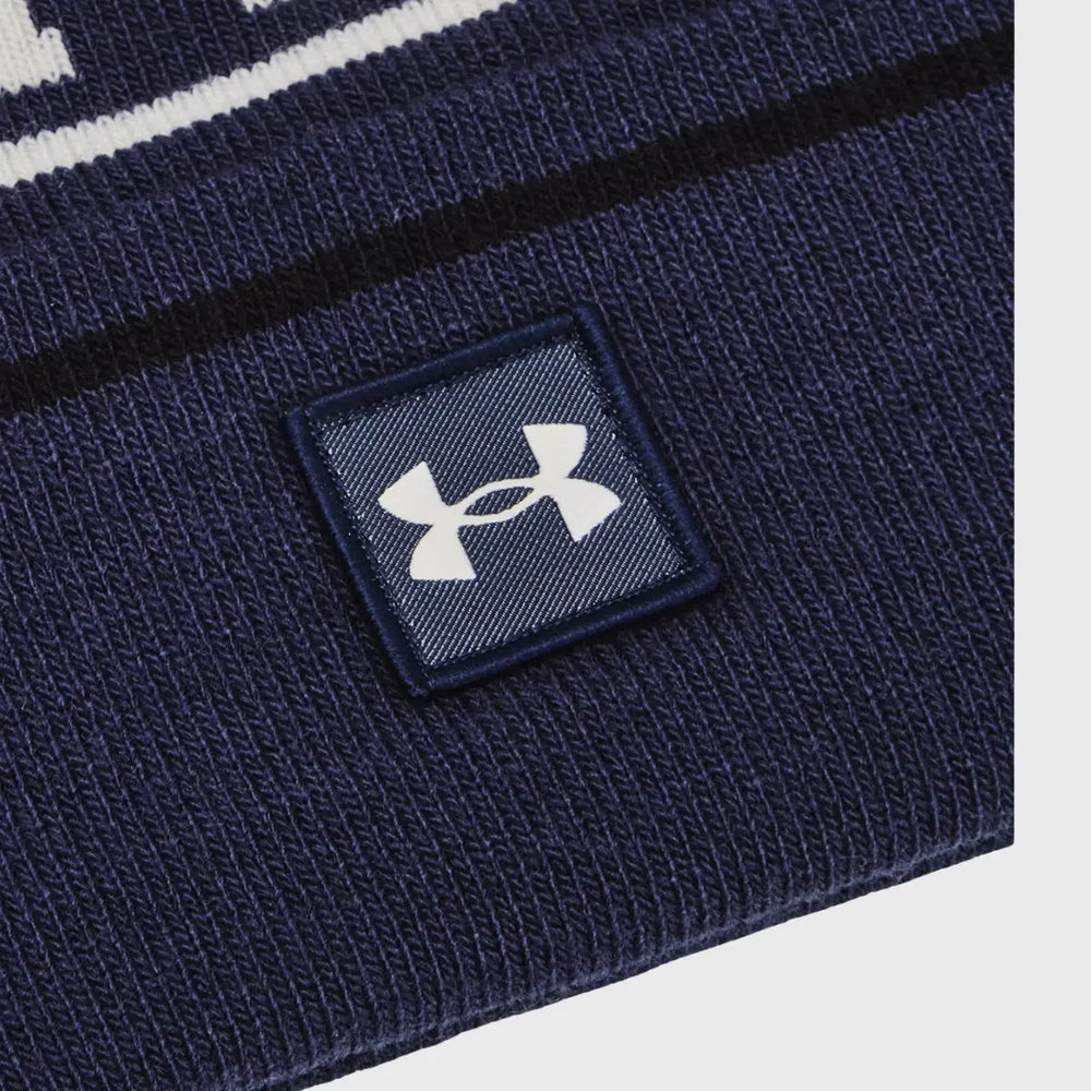 Under Armour Halftime Pom Beanie Navy - Rugbystuff.com