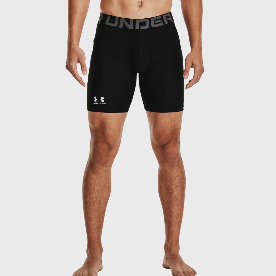 Under Armour HeatGear Men's 6" Compression Shorts Black - Rugbystuff.com