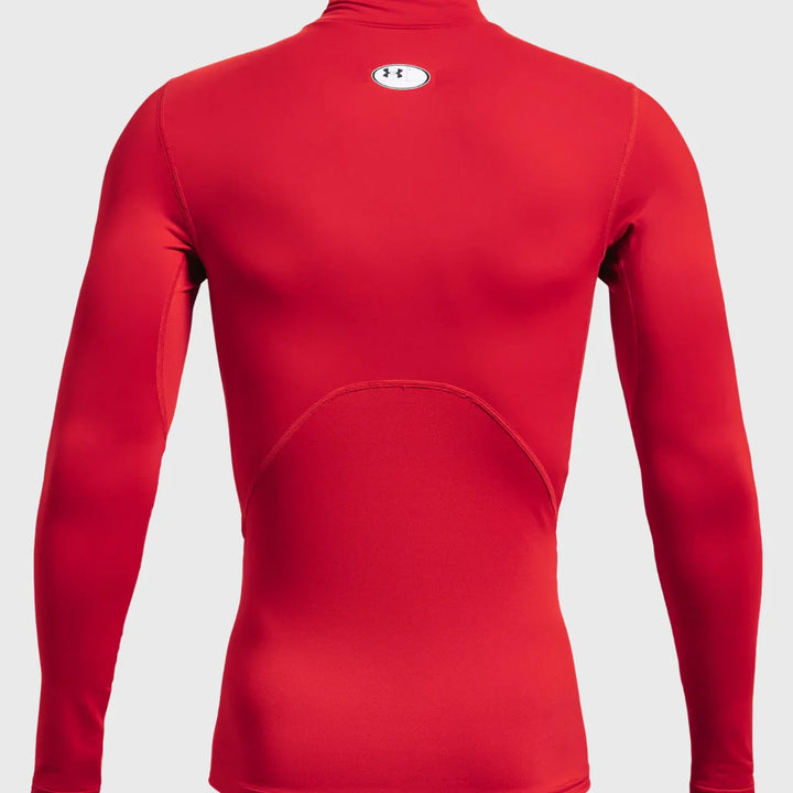 Under Armour ColdGear Men's Compression Mock Long Sleeve Red - Rugbystuff.com