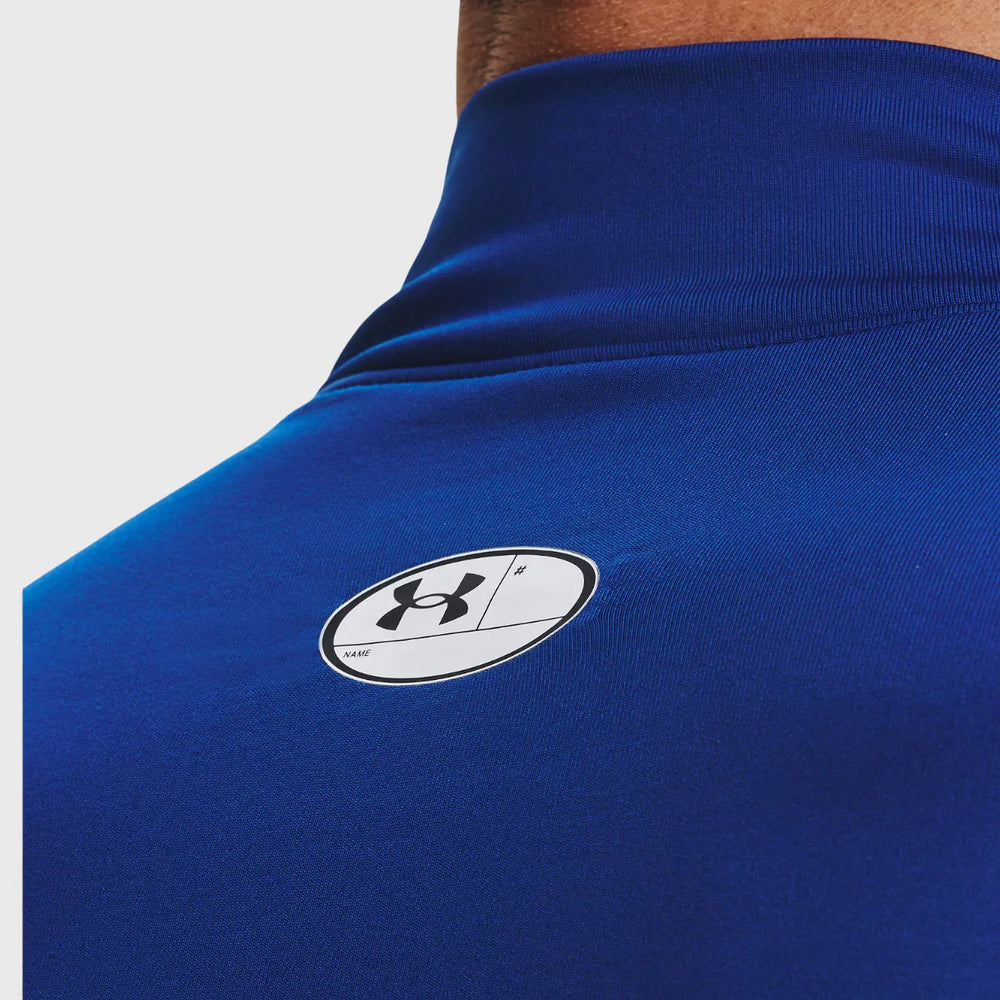 Under Armour ColdGear Men's Compression Mock Long Sleeve Royal - Rugbystuff.com