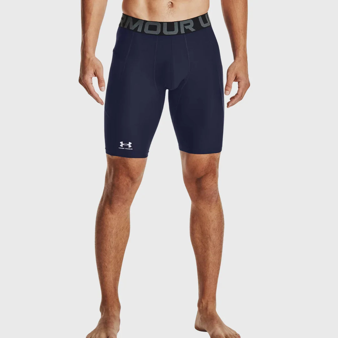 Under Armour HeatGear Men's 6" Compression Shorts Navy - Rugbystuff.com