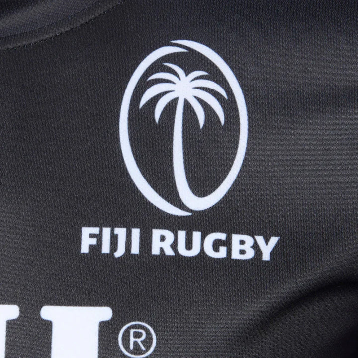 Umbro Fiji Pre-Match Tee Black/Blue 2025/26 - Rugbystuff.com