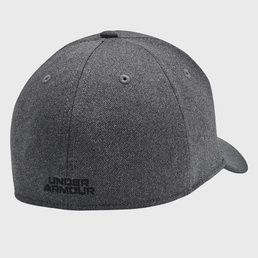 Under Armour Blitzing Low Stretch Fit Cap Black Heather - Rugbystuff.com
