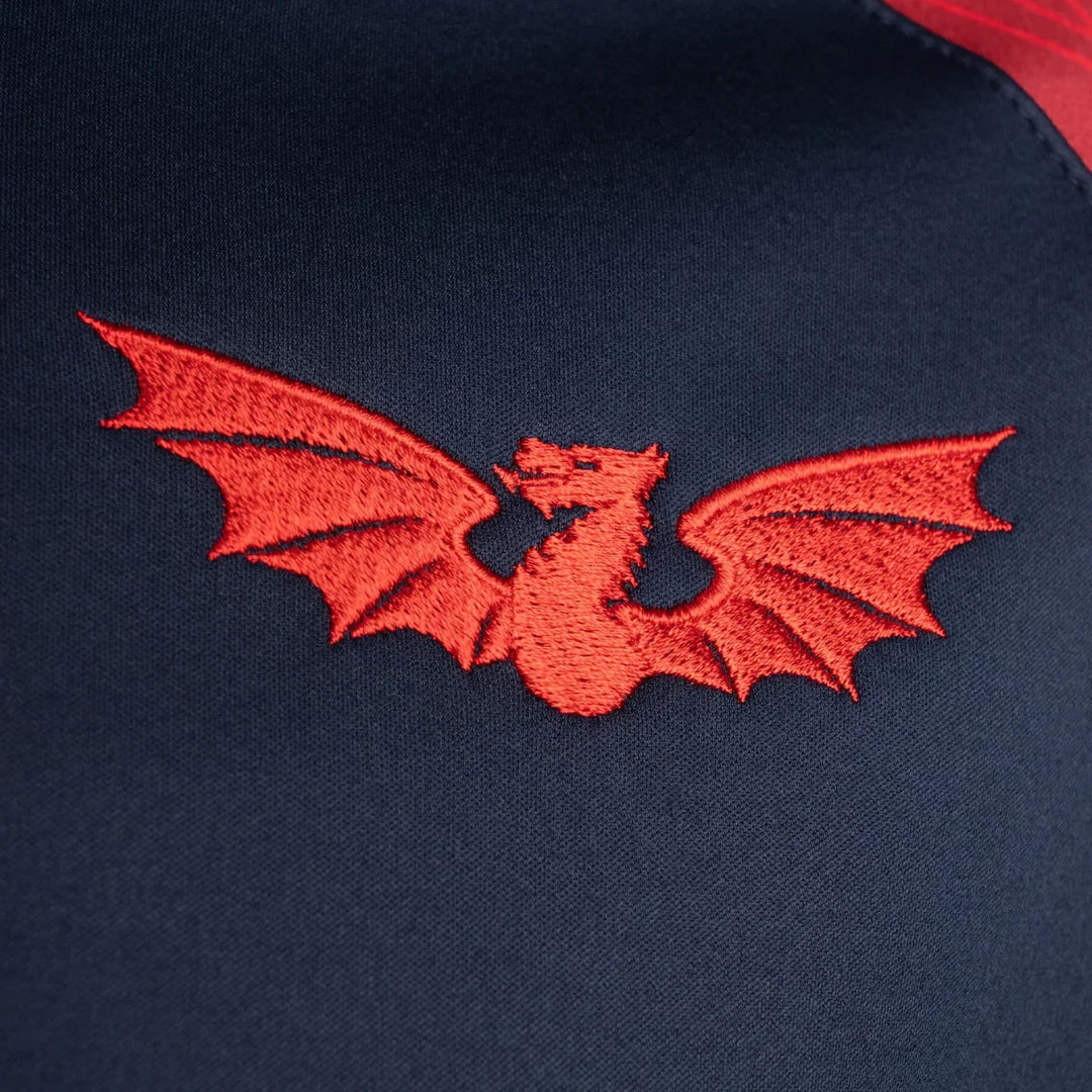 VX3 Scarlets Vertex Training Hoody Navy/Red 2025/26 - Rugbystuff.com
