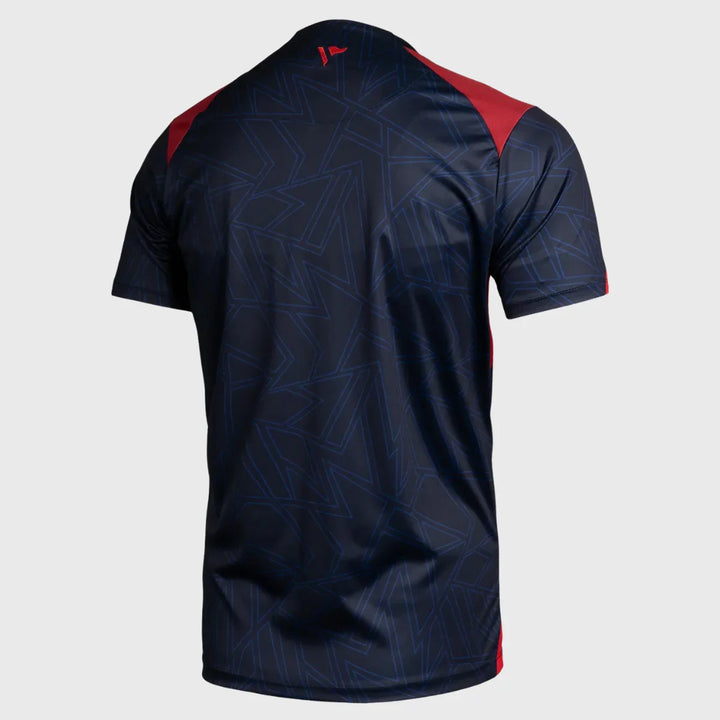 VX3 Scarlets Vertex Training Tee Navy/Red 2025/26 - Rugbystuff.com