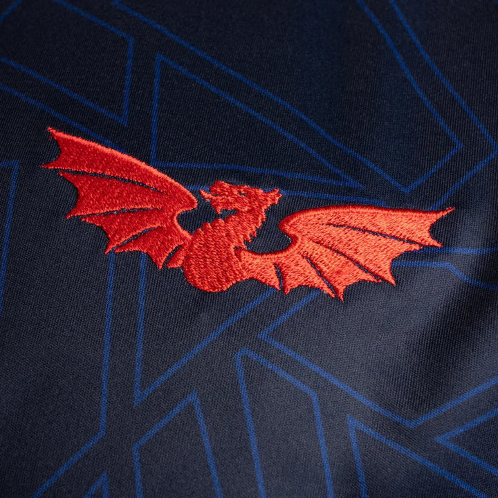 VX3 Scarlets Vertex Training Tee Navy/Red 2025/26 - Rugbystuff.com