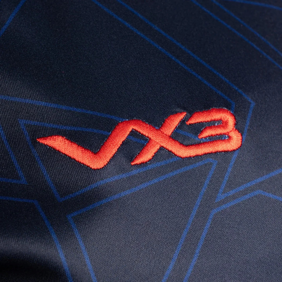 VX3 Scarlets Vertex Training Tee Navy/Red 2025/26 - Rugbystuff.com