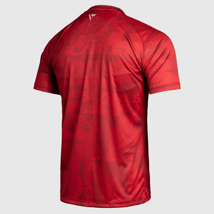 VX3 Scarlets Warm Up Tee Red 2025/26 - Rugbystuff.com