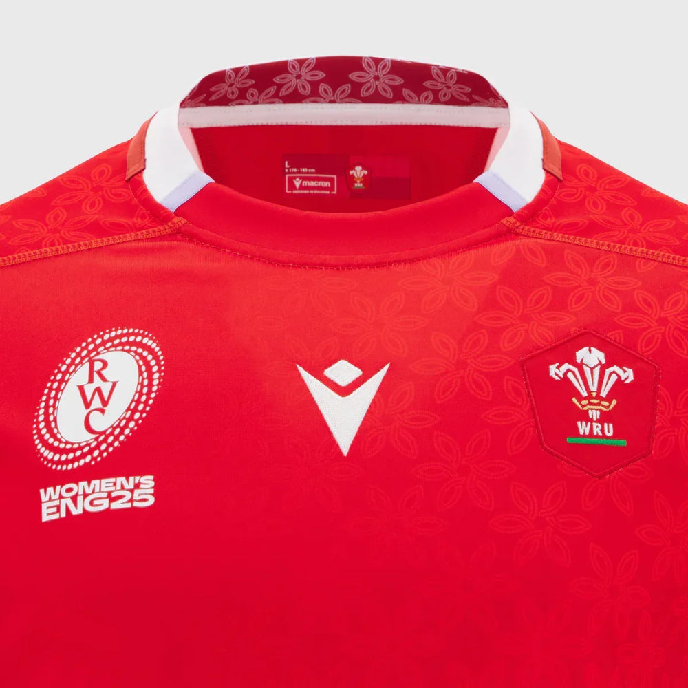 Macron Wales WRWC 2025 Kid's Home Replica Shirt - Rugbystuff.com