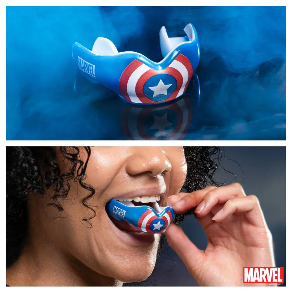 Safejawz Marvel Captain America Ortho Braces Mouthguard - Rugbystuff.com