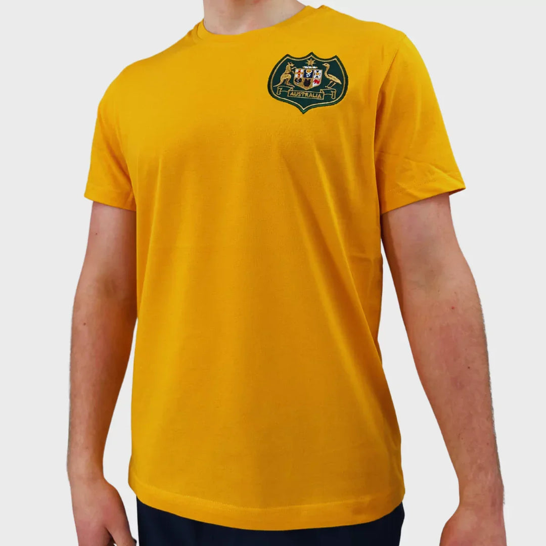 Samurai Australia Vintage Collection Cotton Tee Gold - Rugbystuff.com