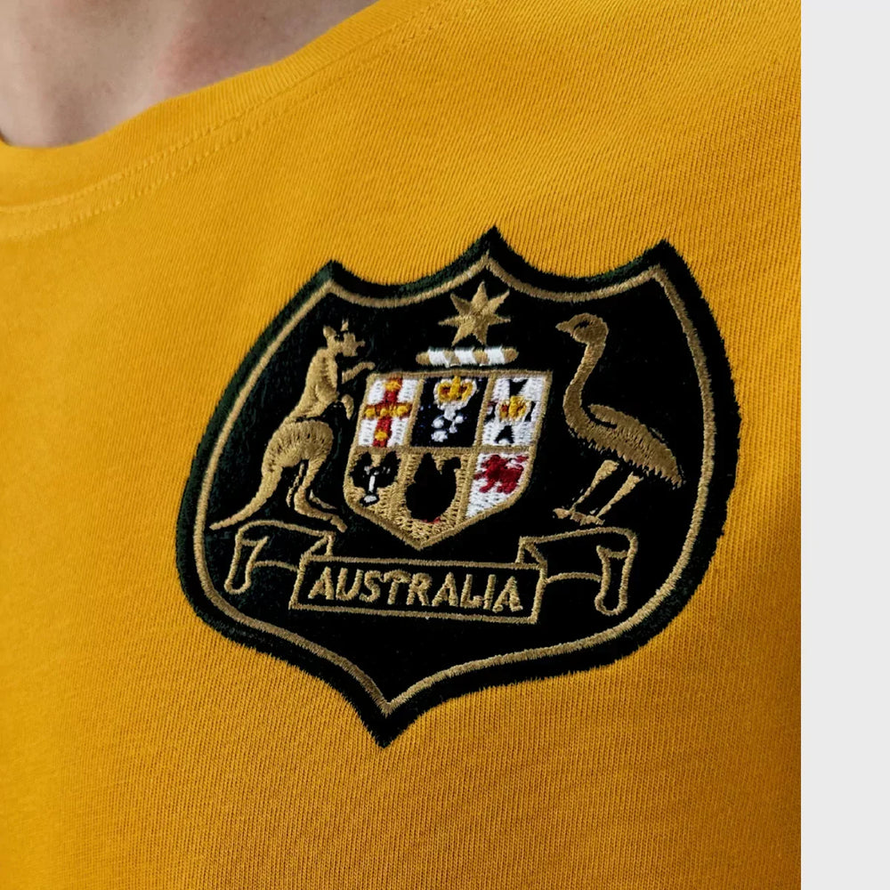 Samurai Australia Vintage Collection Cotton Tee Gold - Rugbystuff.com