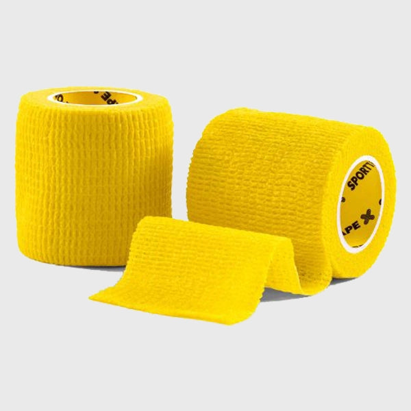 SportTape 5cm x 4.5m Sock Wrap Yellow - Rugbystuff.com
