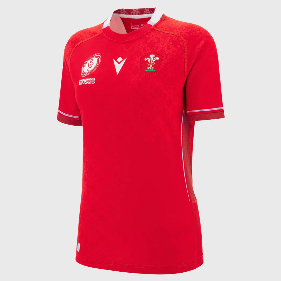 Macron Wales WRWC 2025 Women's Home Replica Shirt - Rugbystuff.com