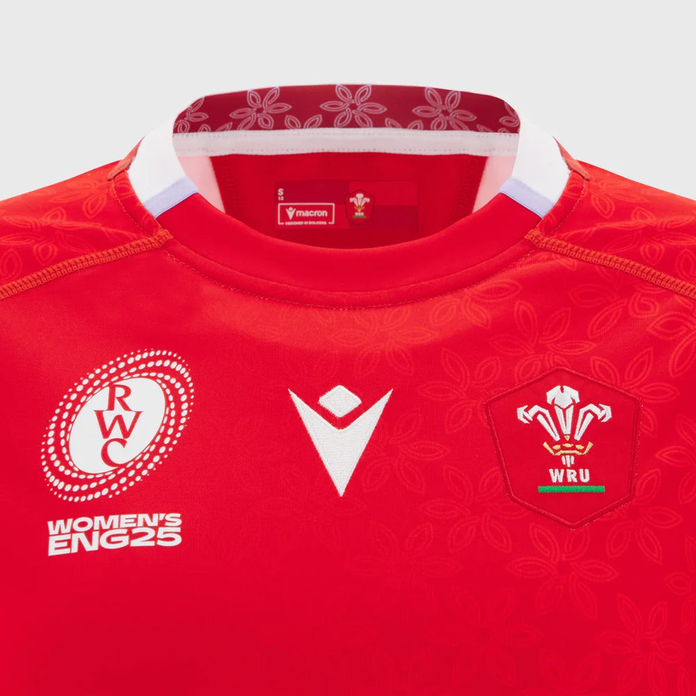 Macron Wales WRWC 2025 Women's Home Replica Shirt - Rugbystuff.com
