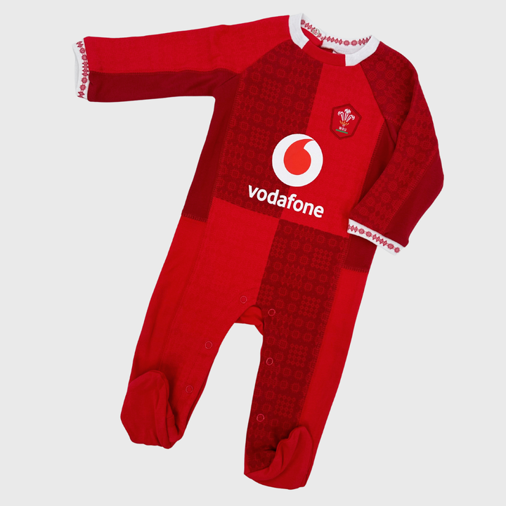 Brecrest Wales Rugby Home Baby Sleepsuit 2025/26