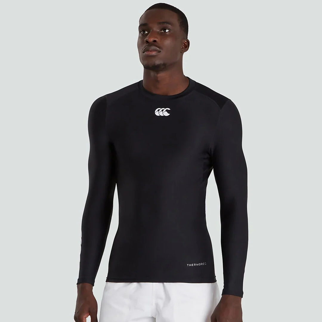 Canterbury Men's Thermoreg Baselayer Long Sleeve Black - Rugbystuff.com