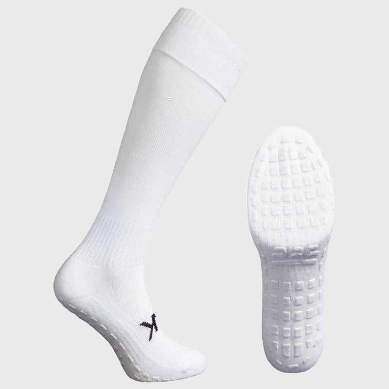 Atak Sports Shox Full Length Grip Socks White - Rugbystuff.com