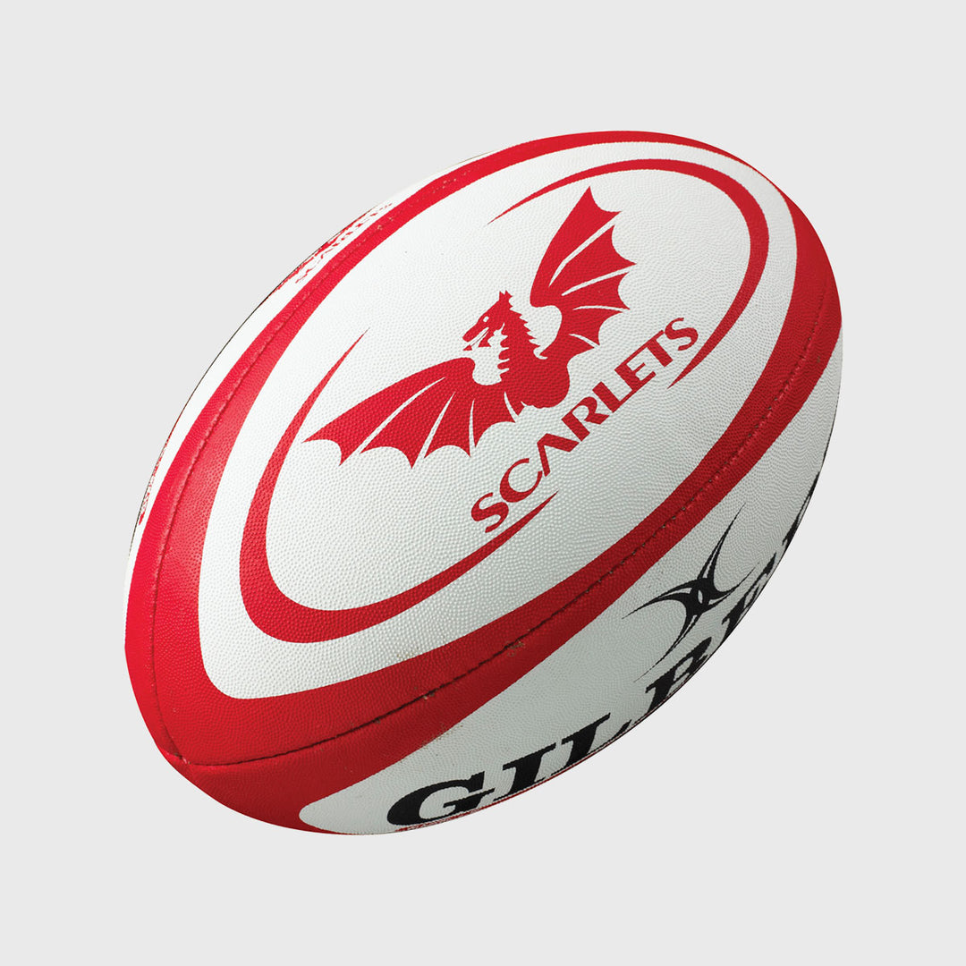 Gilbert Scarlets Replica Midi Rugby Ball - Rugbystuff.com