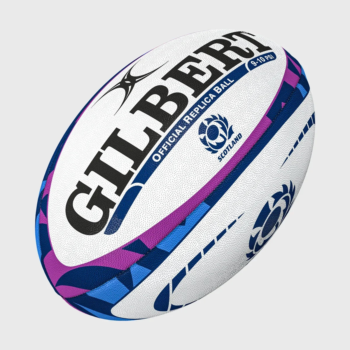 Gilbert Official Scotland Replica Rugby Ball Navy/Purple Midi Size