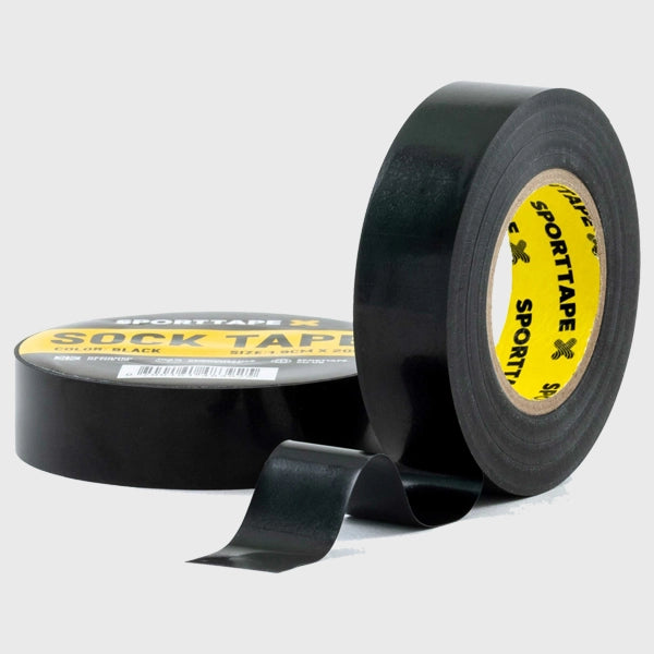 SportTape 1.9cm x 20m Sock Tape Black - Rugbystuff.com