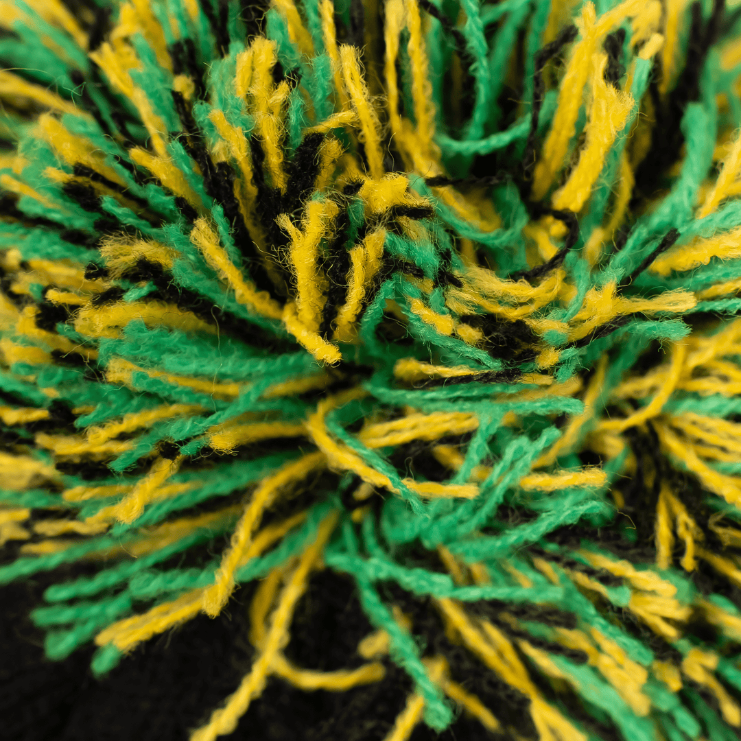 OddBalls Bobble Beanie Hat Black/Yellow/Green