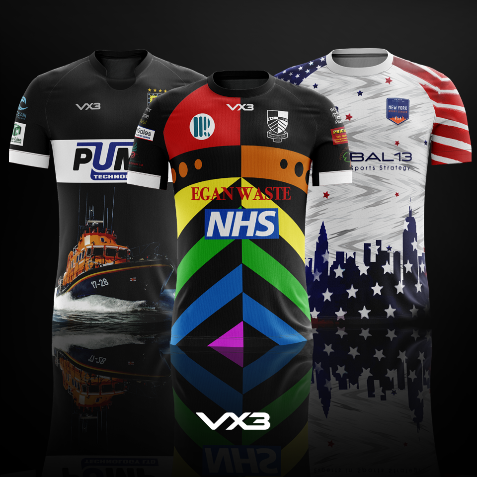 VX3 Teamwear Bespoke Rugby Shirts - Rugbystuff