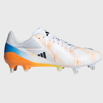 Adidas Adizero RS15 Pro SG Rugby Boots White/Orange/Blue