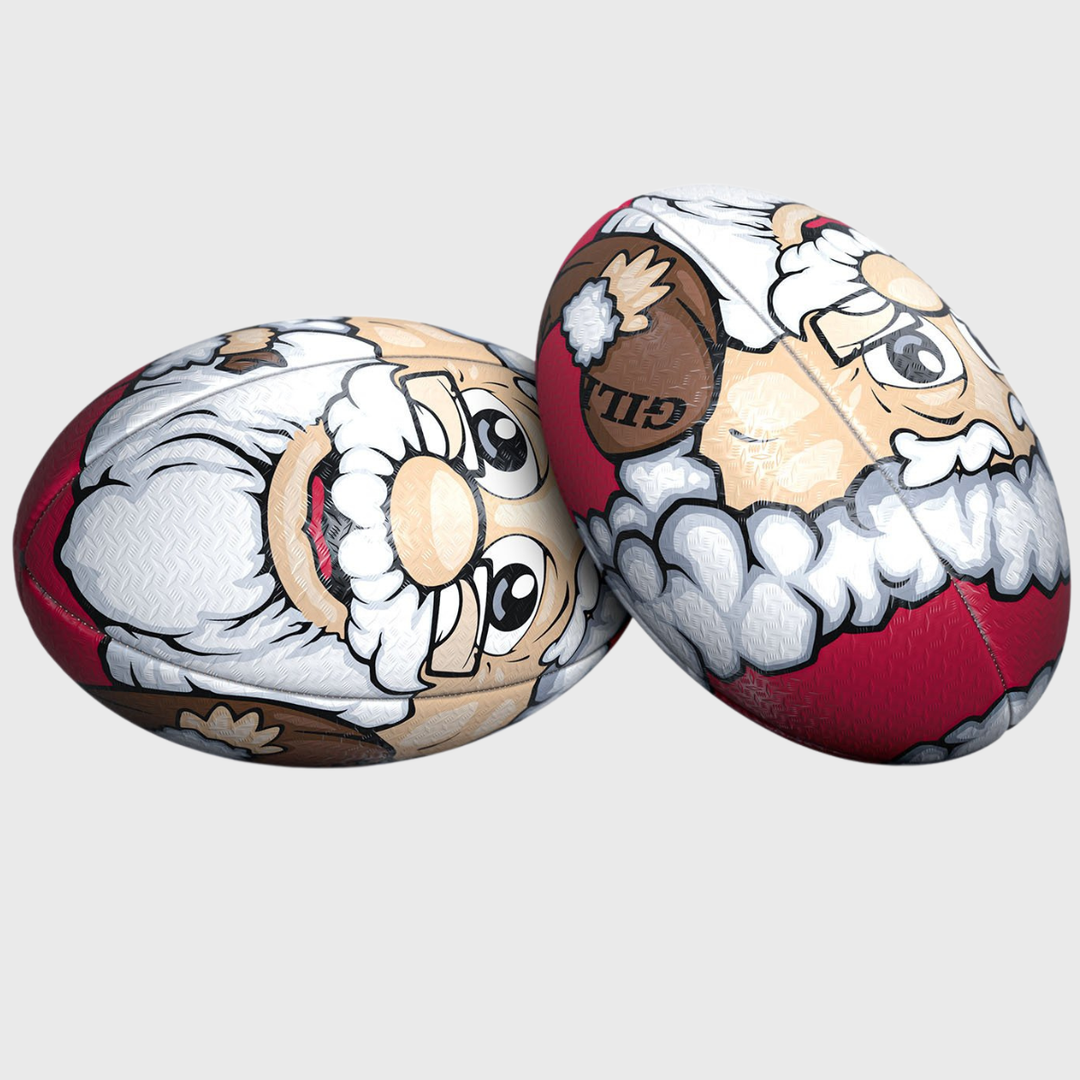 Gilbert Randoms Christmas Santa Rugby Ball