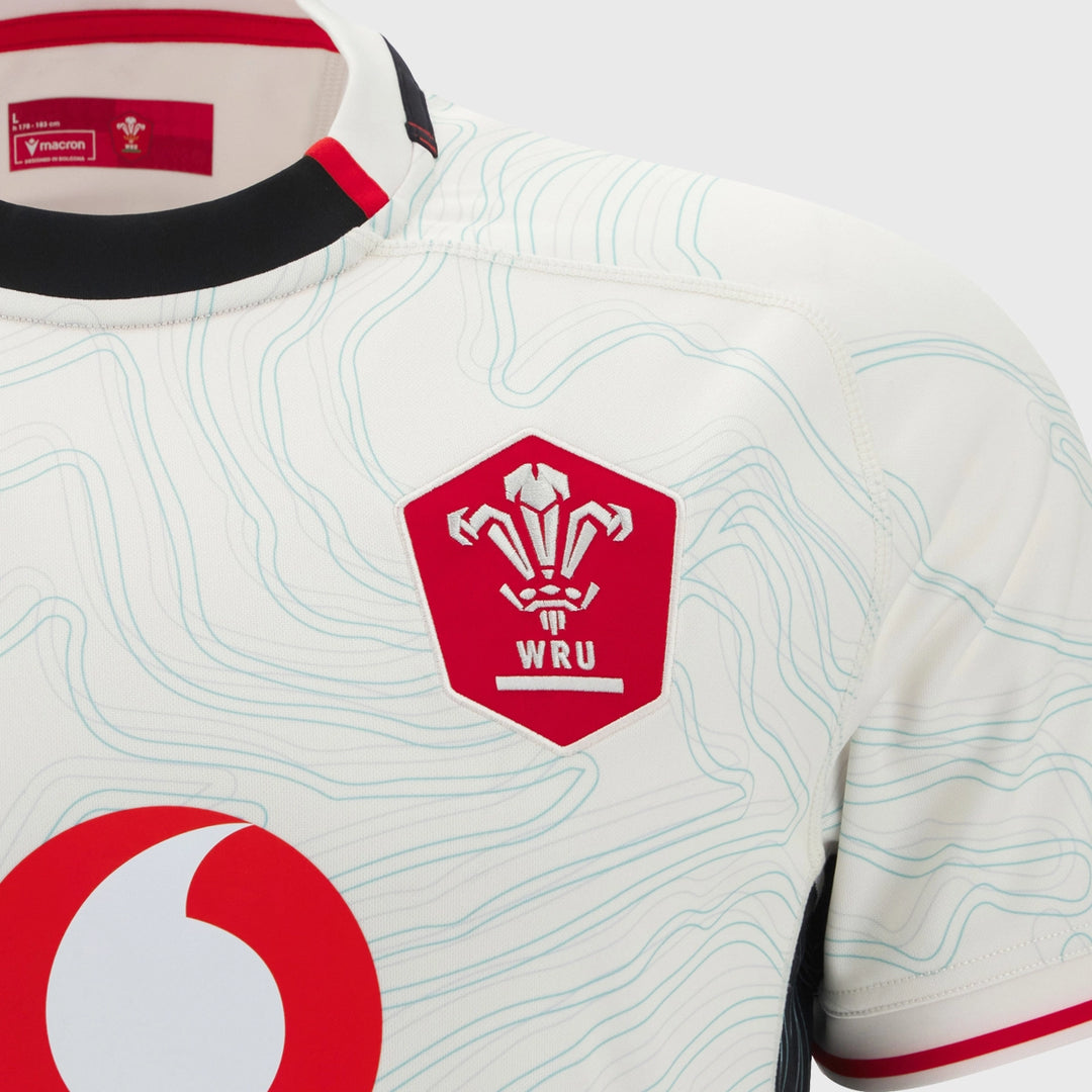 Macron Wales Men's Away Slim Fit Rugby Shirt 2025/26 - Rugbystuff.com