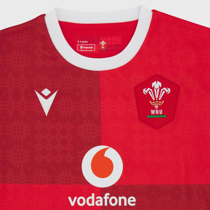 Macron Wales Junior Home Replica Rugby Shirt 2025/26 - Rugbystuff.com