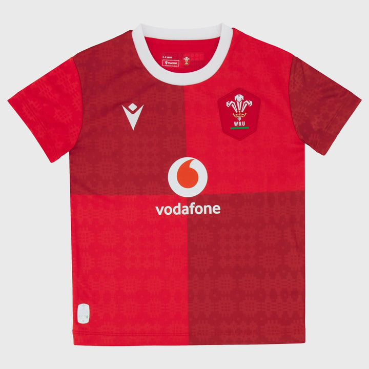 Macron Wales Junior Home Replica Rugby Shirt 2025/26 - Rugbystuff.com