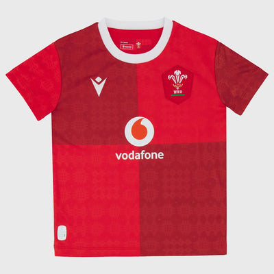 Macron Wales Junior Home Replica Rugby Shirt 2025/26