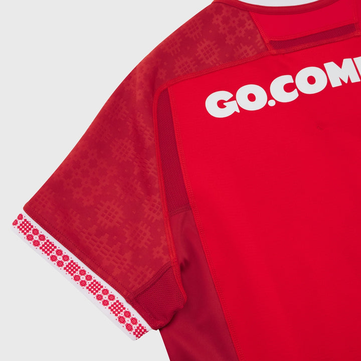 Macron Wales Men's Home Slim Fit Rugby Shirt 2025/26 - Rugbystuff.com